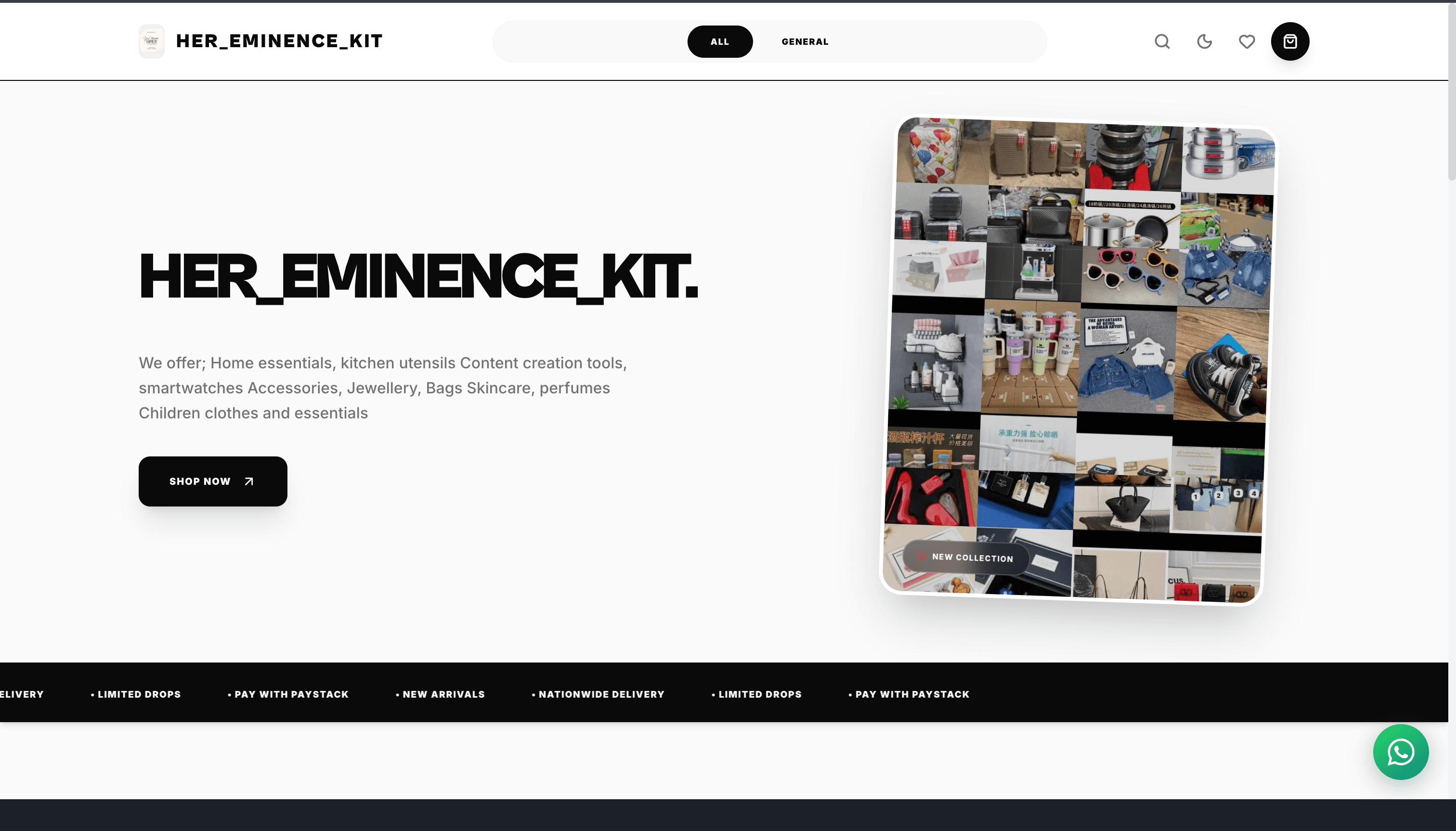 Her Eminence Kit storefront on Presency